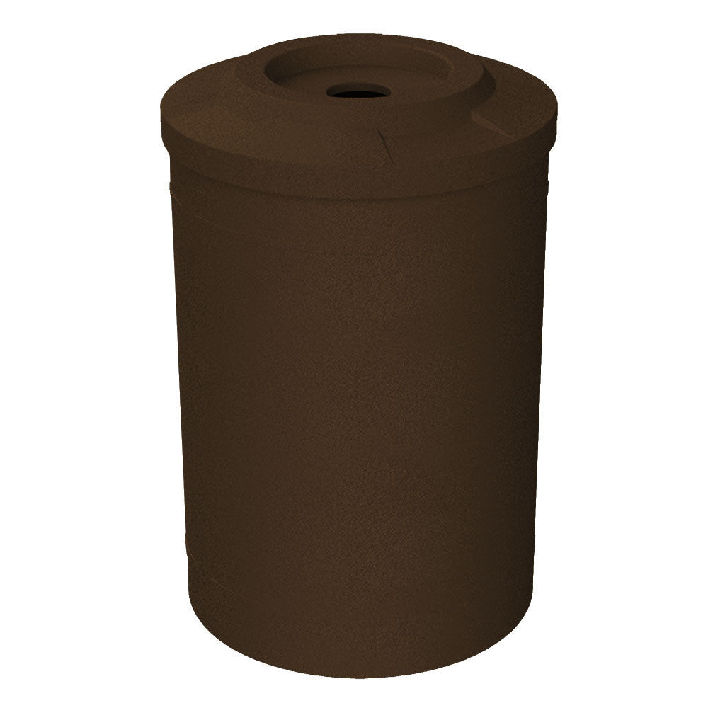 55 Gallon Classic Round | Flat top with 5" hole Lid - Assembly - Red - Anchorline Supply