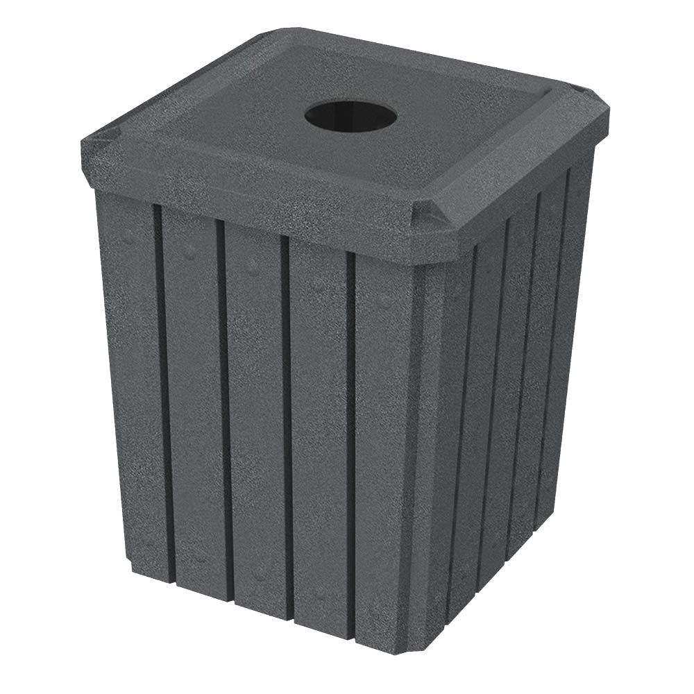 52 Gallon Signature Square | Flat Lid with 5" Hole - Assembly - Yellow - Anchorline Supply