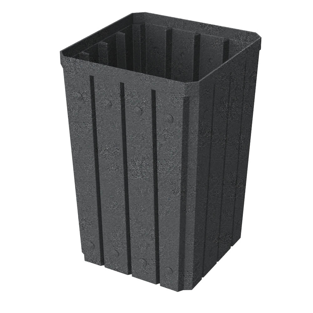 32 Gallon Square Signature Receptacle - Brown Granite - Anchorline Supply