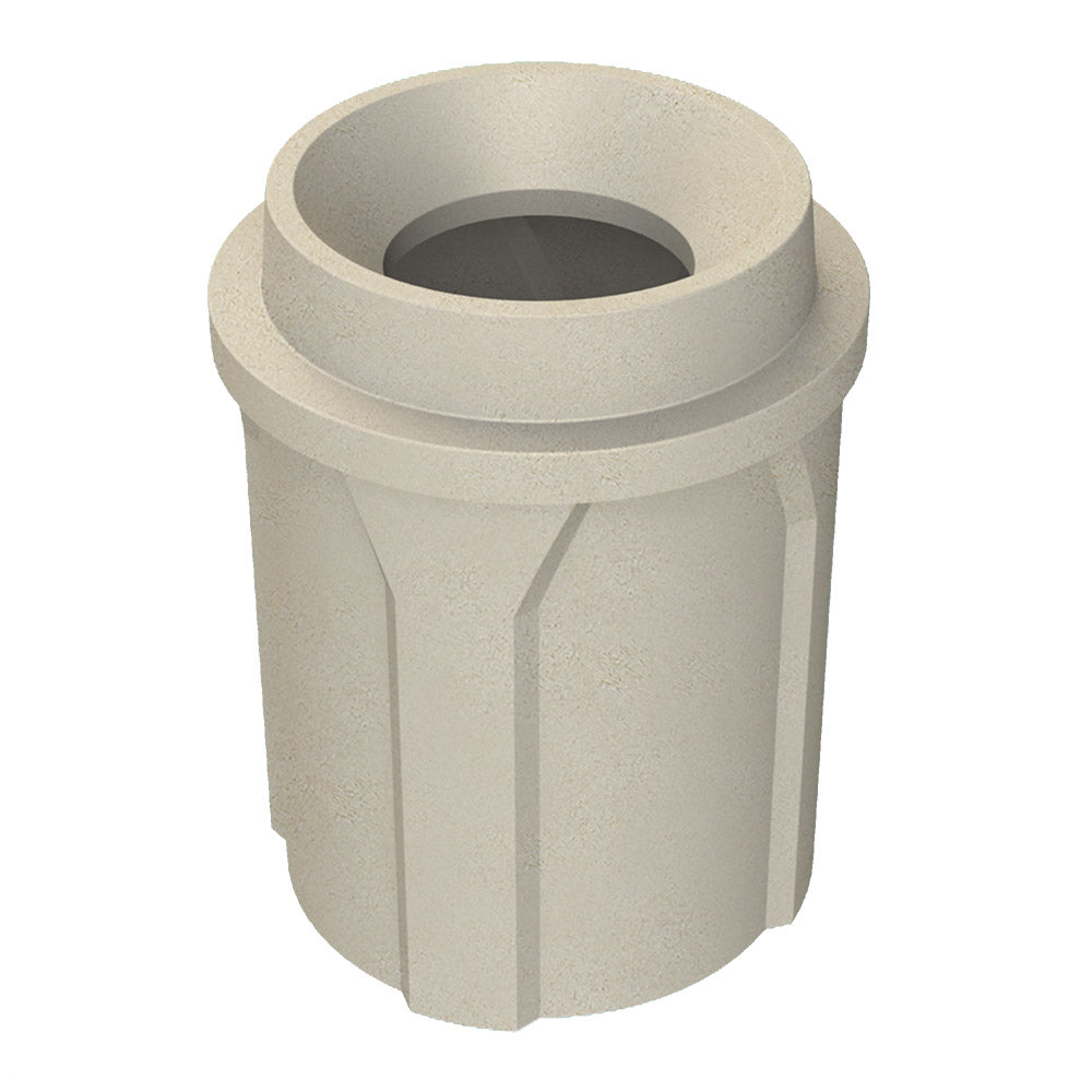 42 Gallon Classic Round | Funnel Lid with 11.5" hole - Assembly - Light Granite - Anchorline Supply