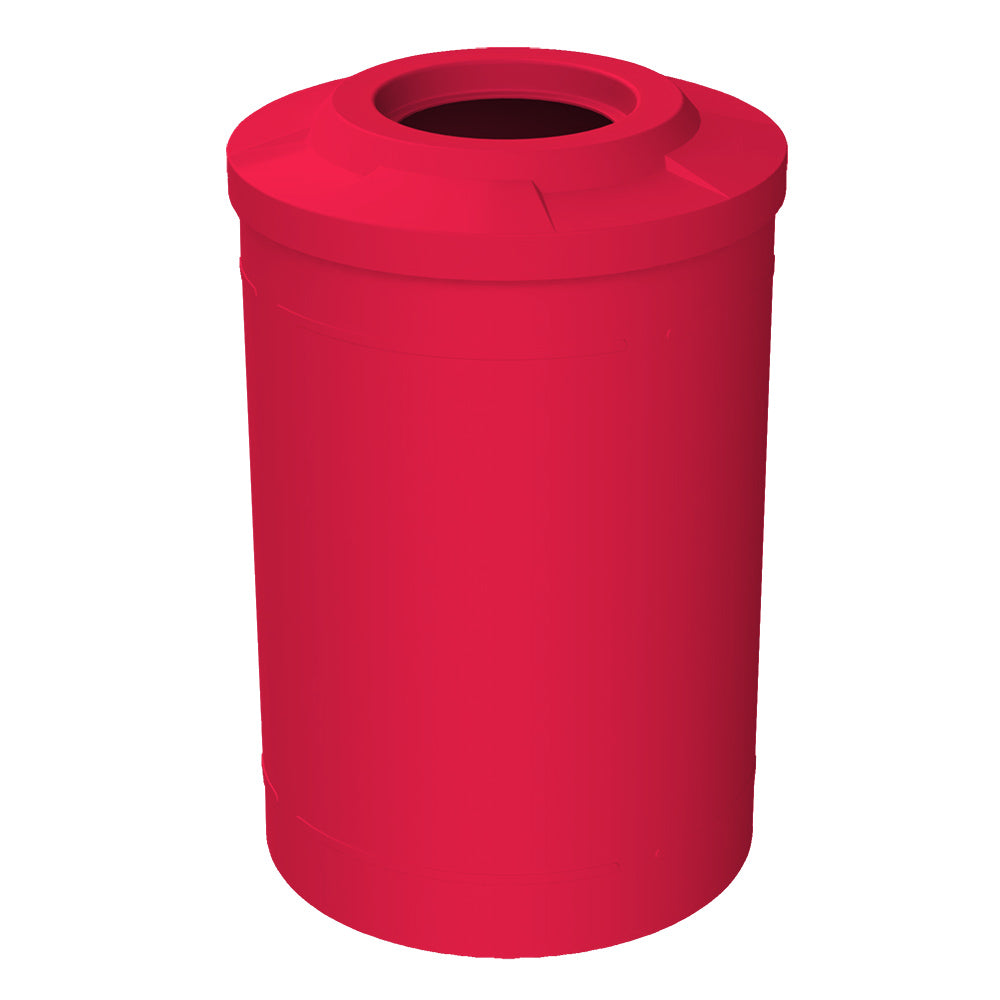 55 Gallon Classic Round | Flat top with 11.5" hole Lid - Assembly - Black - Anchorline Supply