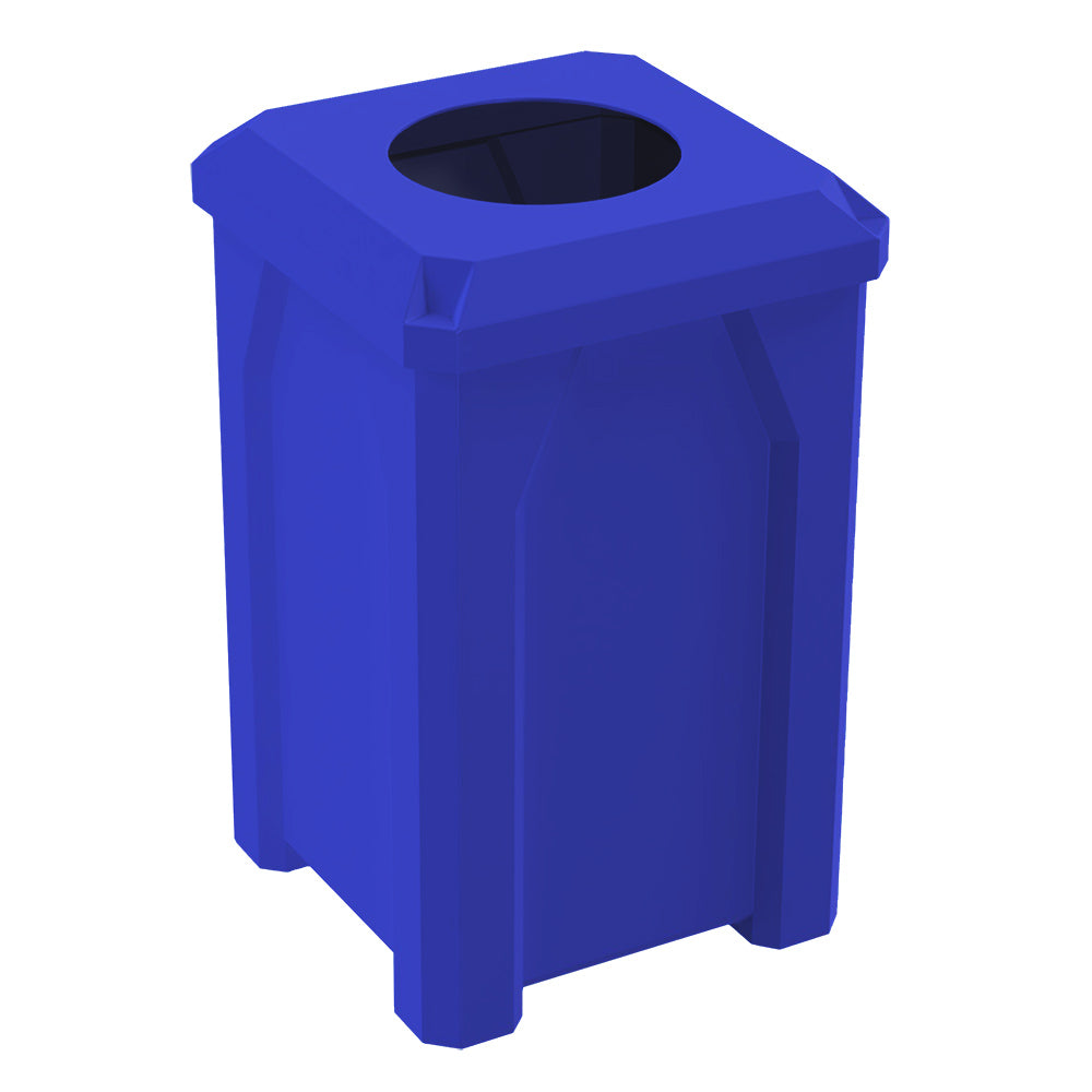 32 Gallon Classic Square | 11.5" Recycle Lid - Assembly - Beige Granite - Anchorline Supply