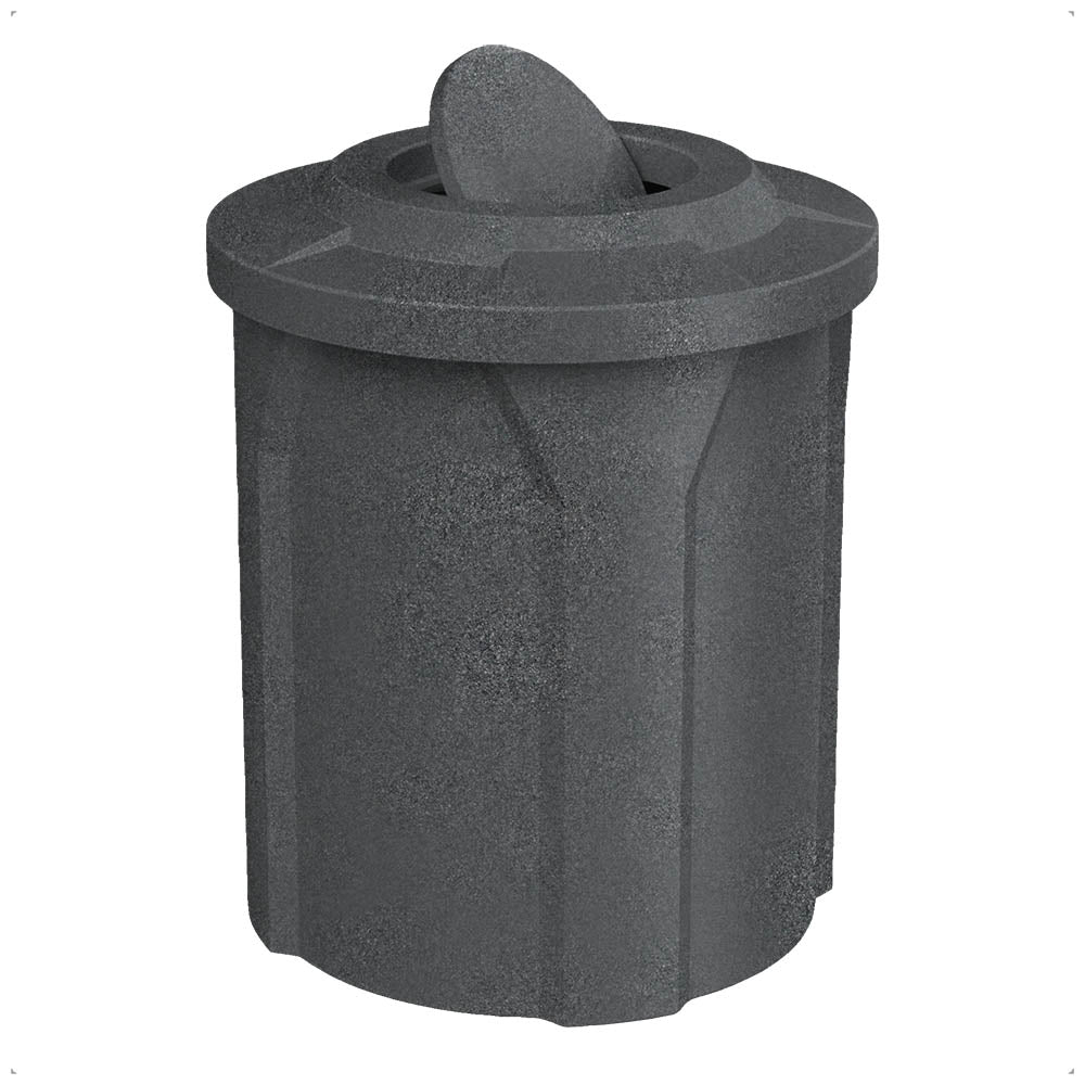 42 Gallon Classic Round | Bug Barrier Lid - Assembly - Brown Granite - Anchorline Supply