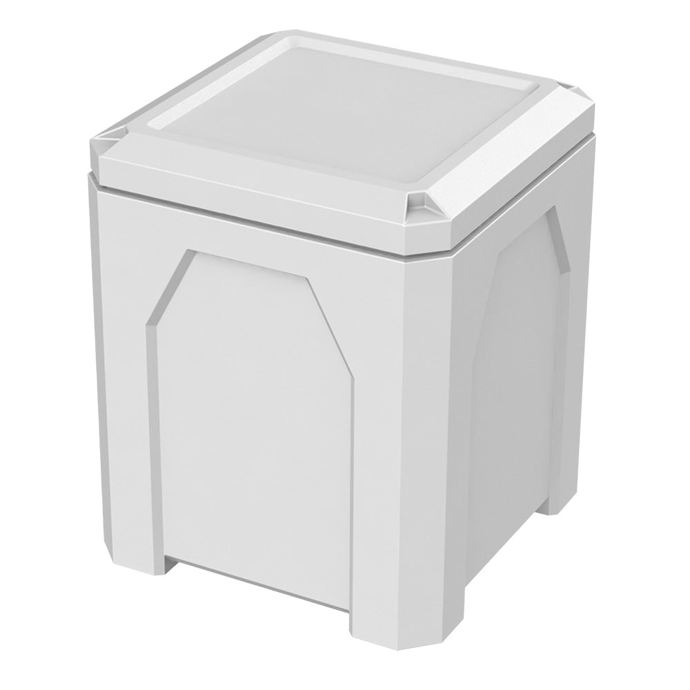 52 Gallon Classic Square | Flat Lid Dust Cover - Assembly - Black - Anchorline Supply
