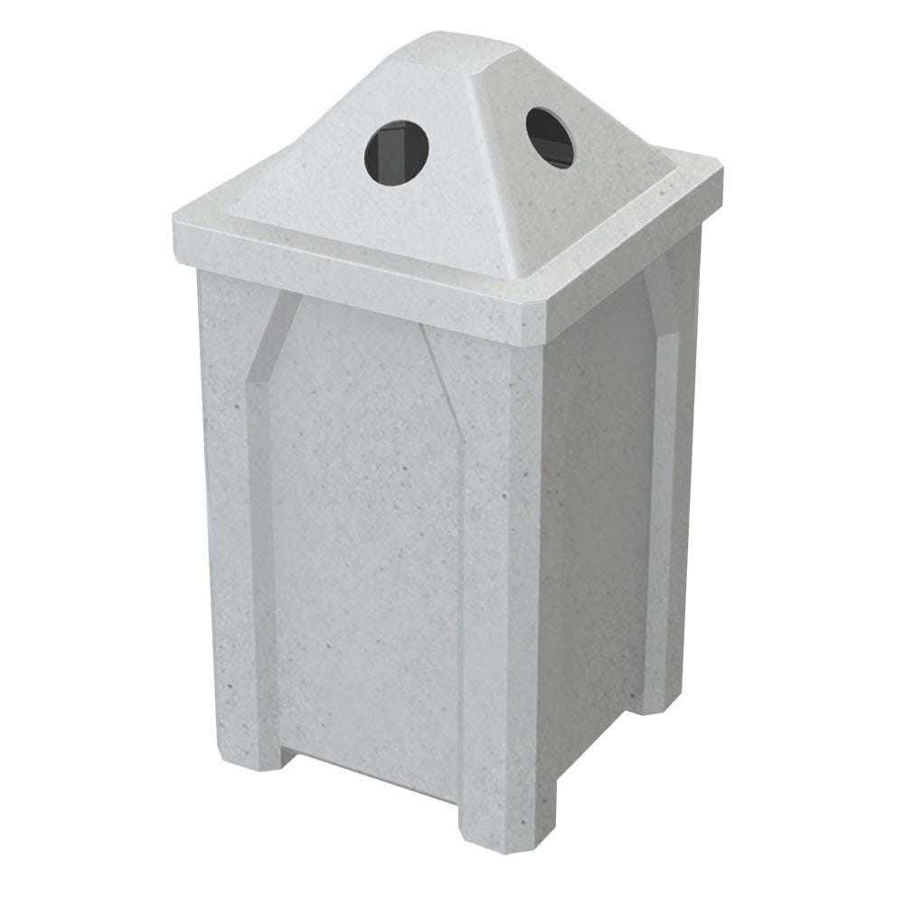 32 Gallon Classic Square | Pyramid Top - Assembly - Yellow - Anchorline Supply