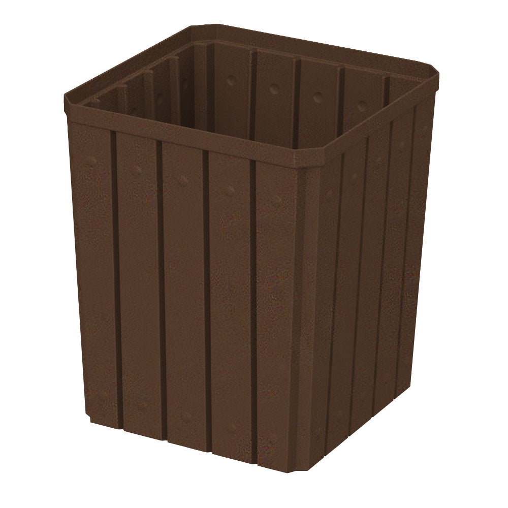 52 Gallon Square Signature Receptacle - Green Granite - Anchorline Supply