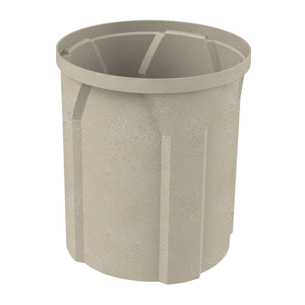 42 Gallon Round Classic Receptacle - Beige Granite - Anchorline Supply