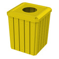 52 Gallon Signature Square | Flat Lid with 11.5" Hole - Assembly - Blue - Anchorline Supply