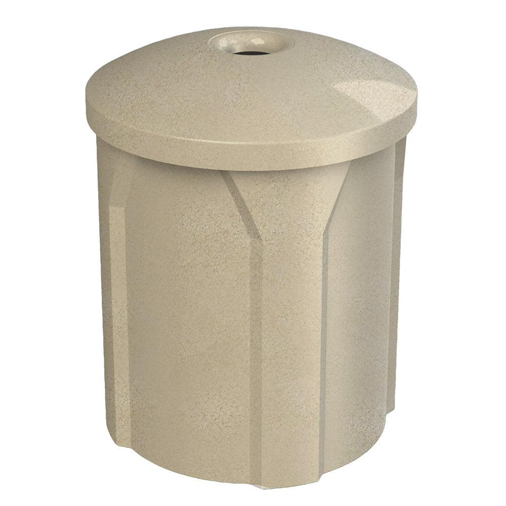 42 Gallon Classic Round | Mushroom Lid - Assembly - Light Granite - Anchorline Supply