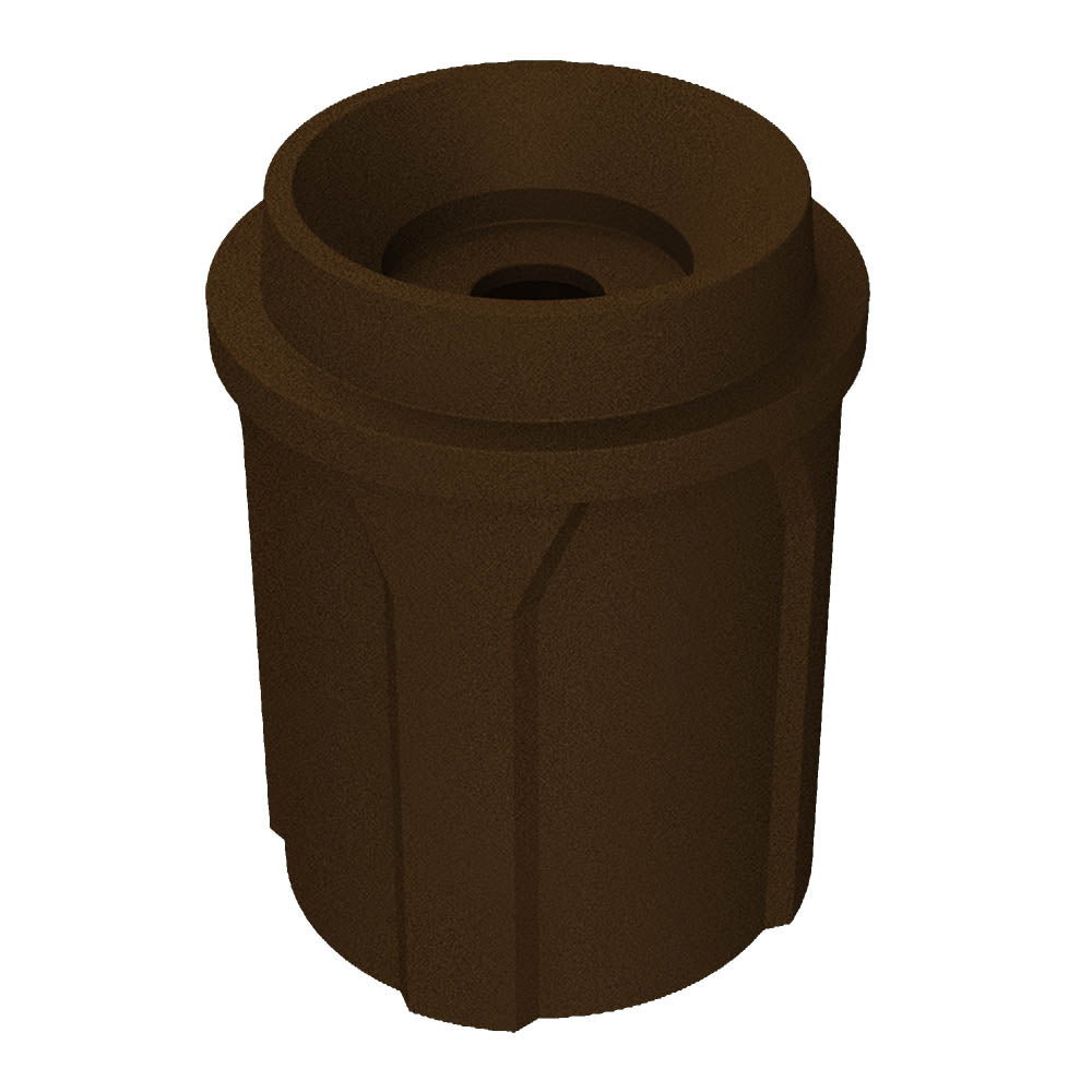 42 Gallon Classic Round | Funnel Lid with 5" hole - Assembly - Green Granite - Anchorline Supply