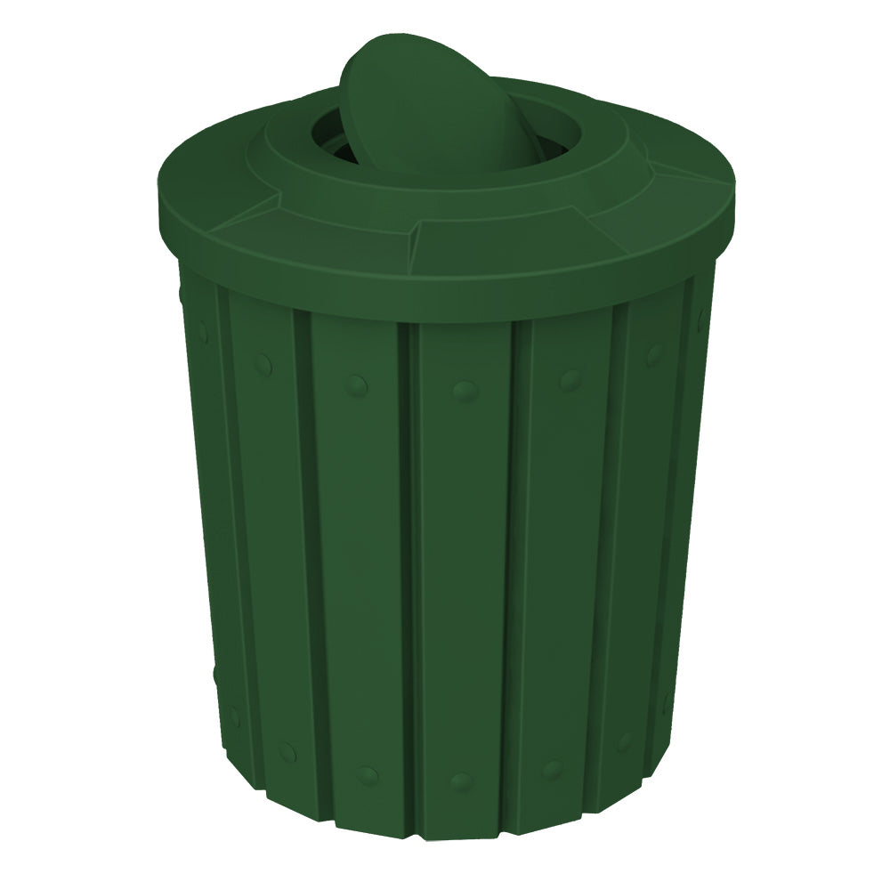 42 Gallon Signature Round | Flat Top with Bug Barrier - Assembly - Blue - Anchorline Supply