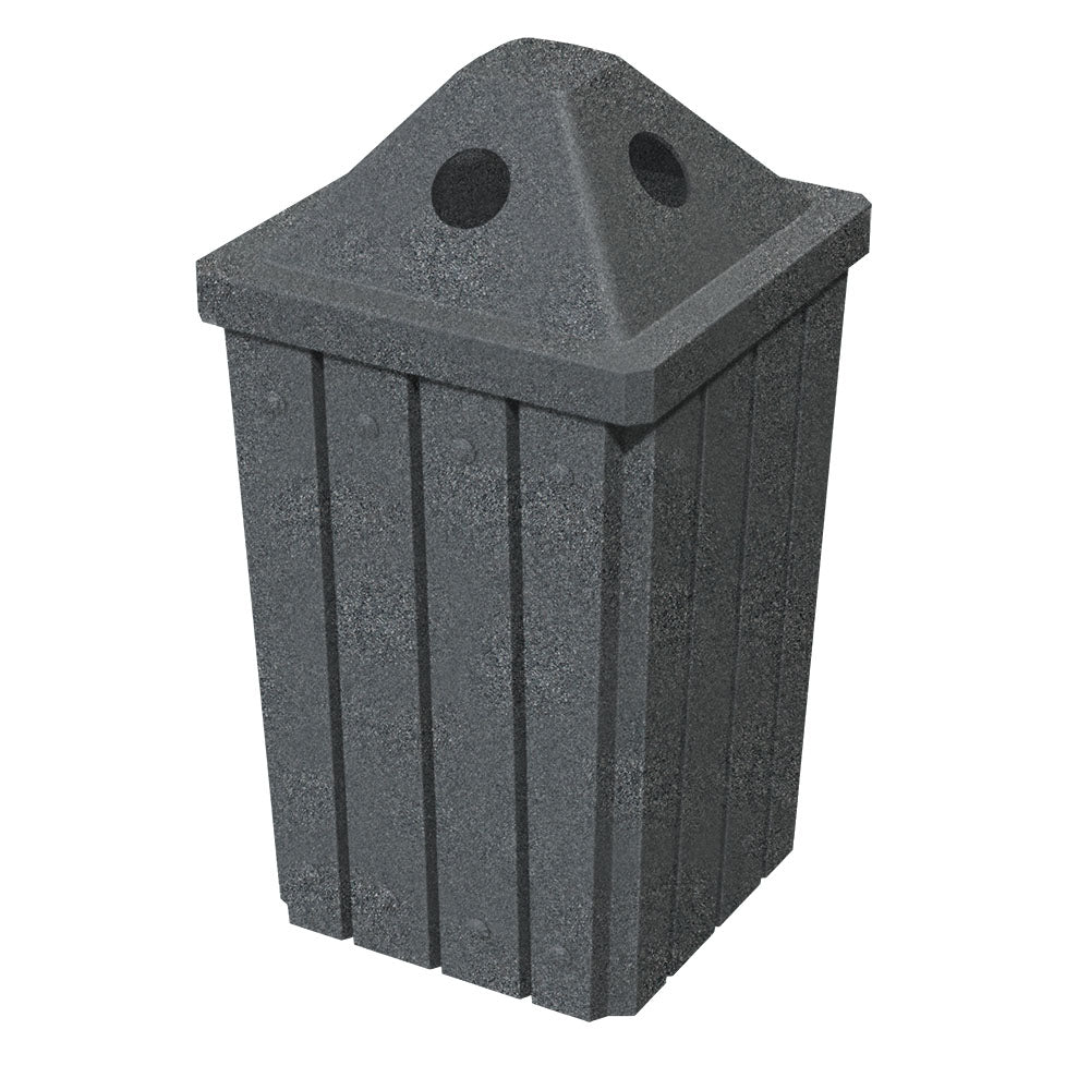 32 Gallon Signature Square | Pyramid Top Lid - Assembly - Red - Anchorline Supply