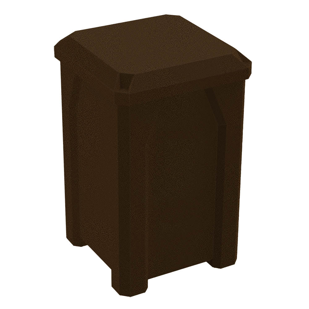 32 Gallon Classic Square | Flat Lid Dust Cover - Assembly - Brown Granite - Anchorline Supply