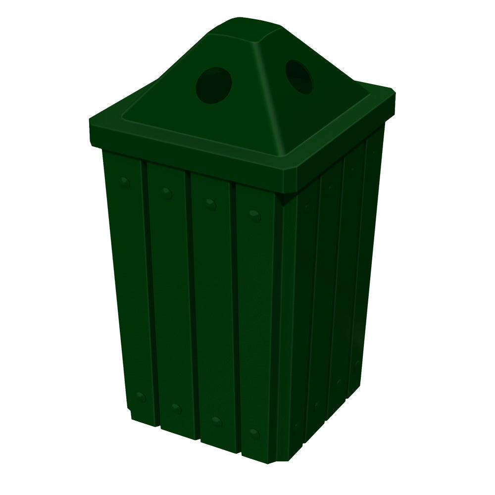 32 Gallon Signature Square | Pyramid Top Lid - Assembly - Yellow - Anchorline Supply