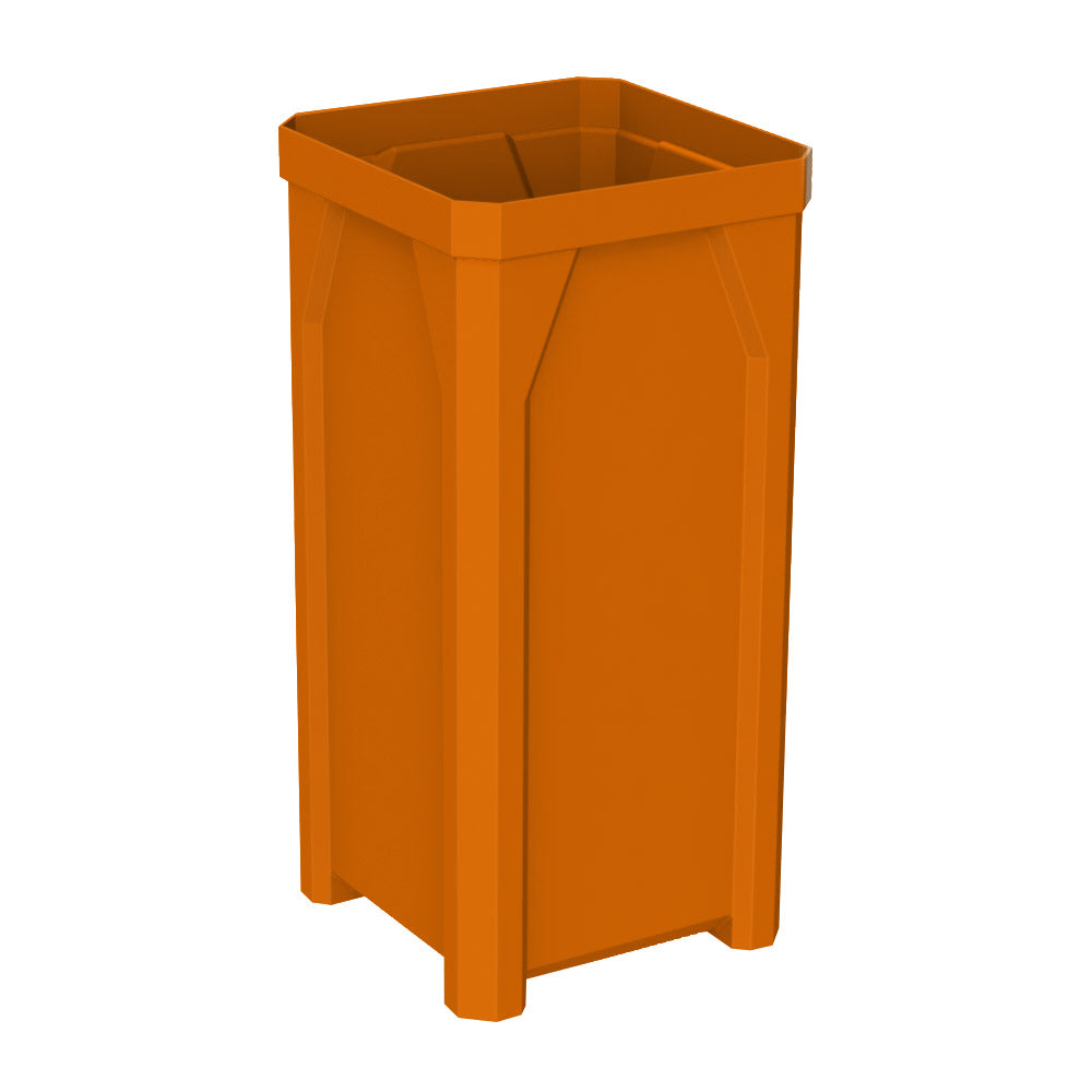 22 Gallon Square Classic Receptacle - Green - Anchorline Supply