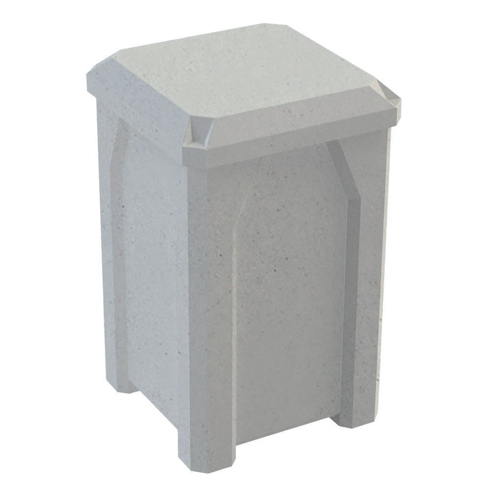 32 Gallon Classic Square | Flat Lid Dust Cover - Assembly - Red - Anchorline Supply