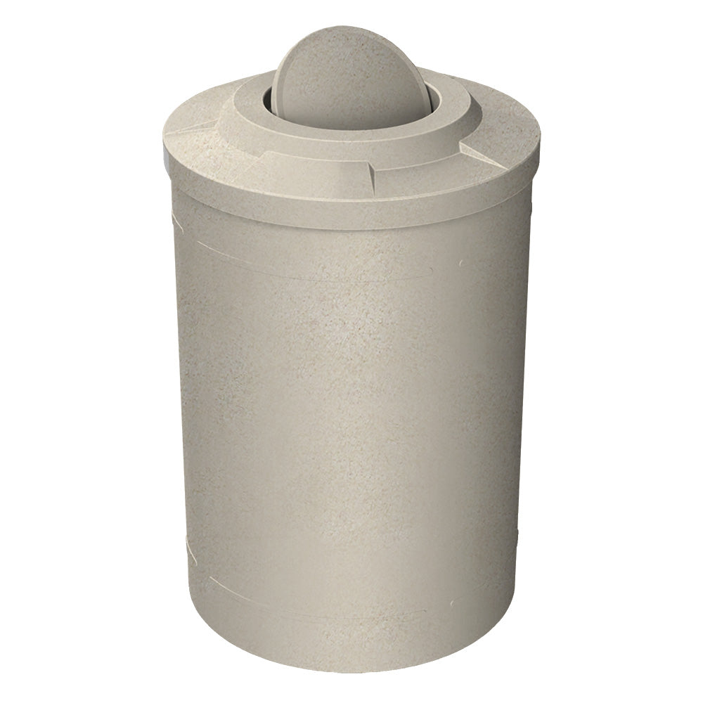 55 Gallon Classic Round | Flat Top with Bug Barrier - Assembly - Light Granite - Anchorline Supply