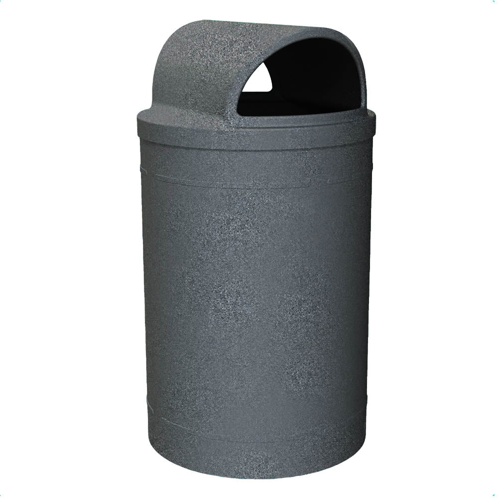 55 Gallon Classic Round | 2-Way Open Top - Assembly - Green Granite - Anchorline Supply
