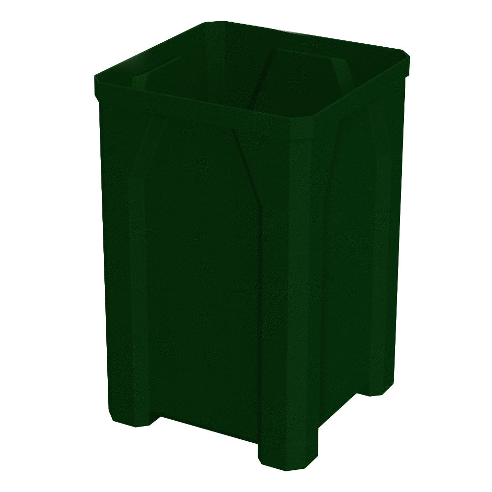 32 Gallon Square Classic Receptacle - Red - Anchorline Supply