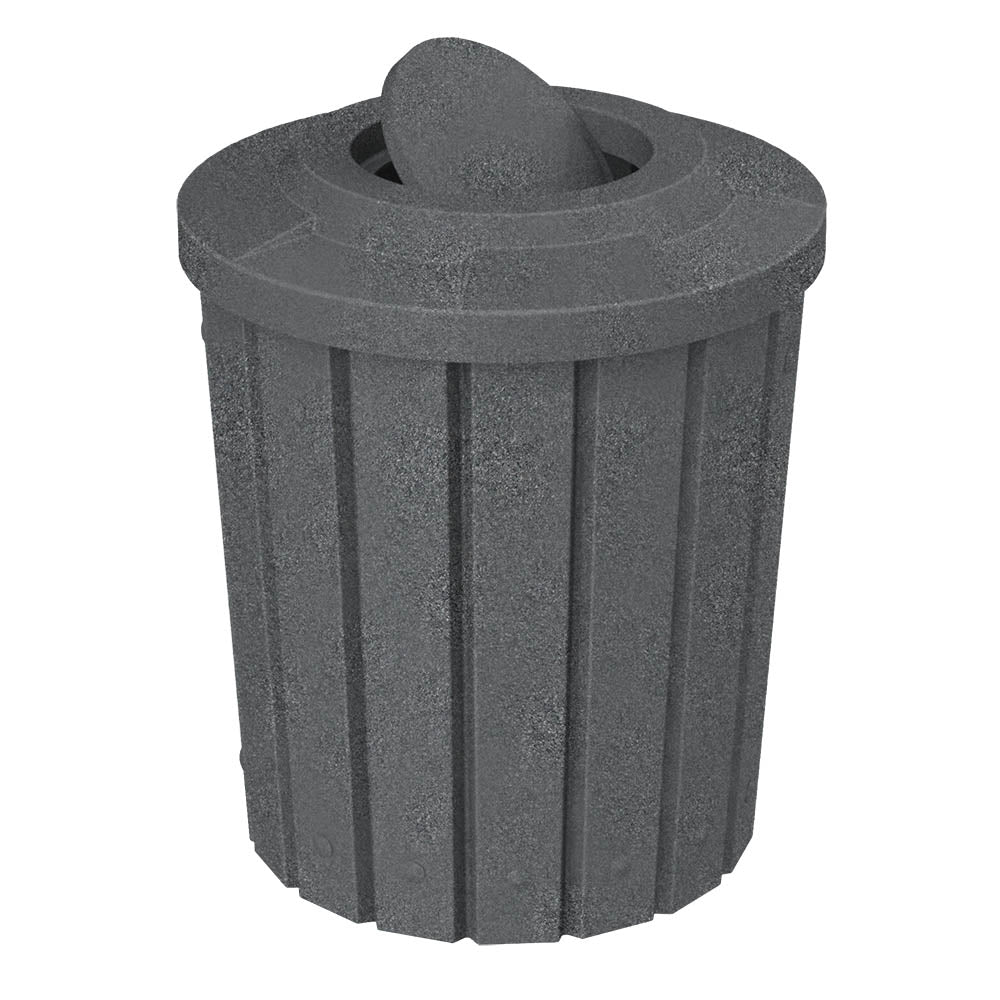 42 Gallon Signature Round | Flat Top with Bug Barrier - Assembly - Brown Granite - Anchorline Supply
