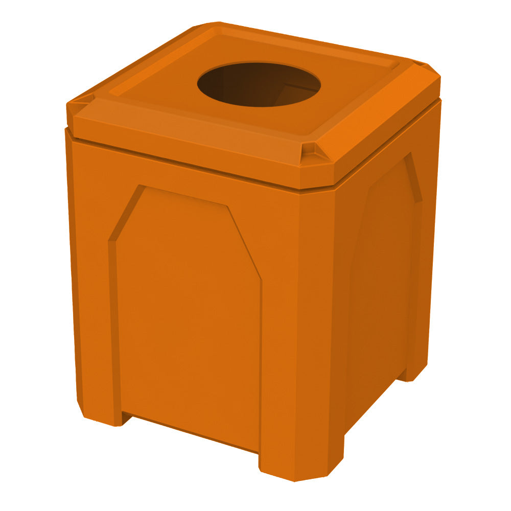 52 Gallon Classic Square | 11.5" Recycling Lid - Assembly - Red - Anchorline Supply