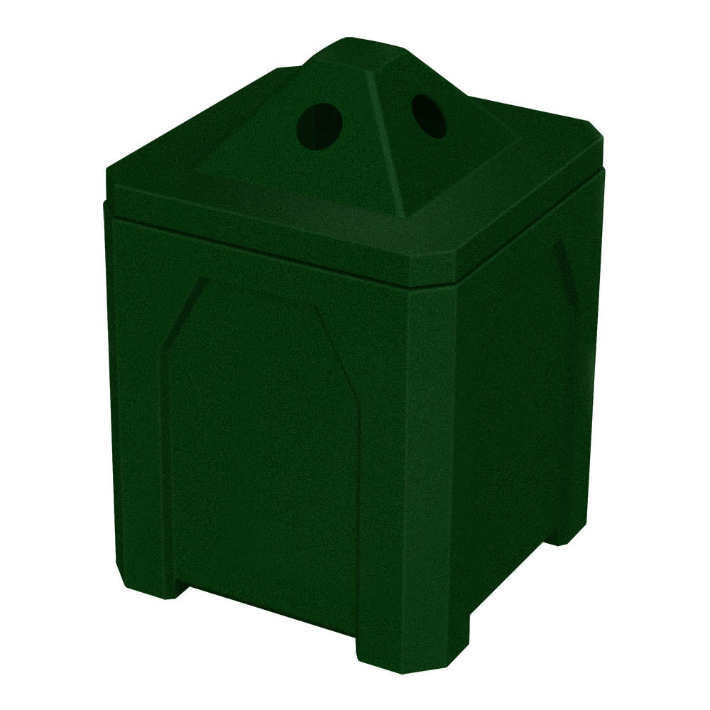 52 Gallon Classic Square | Pyramid Top - Assembly - Red - Anchorline Supply