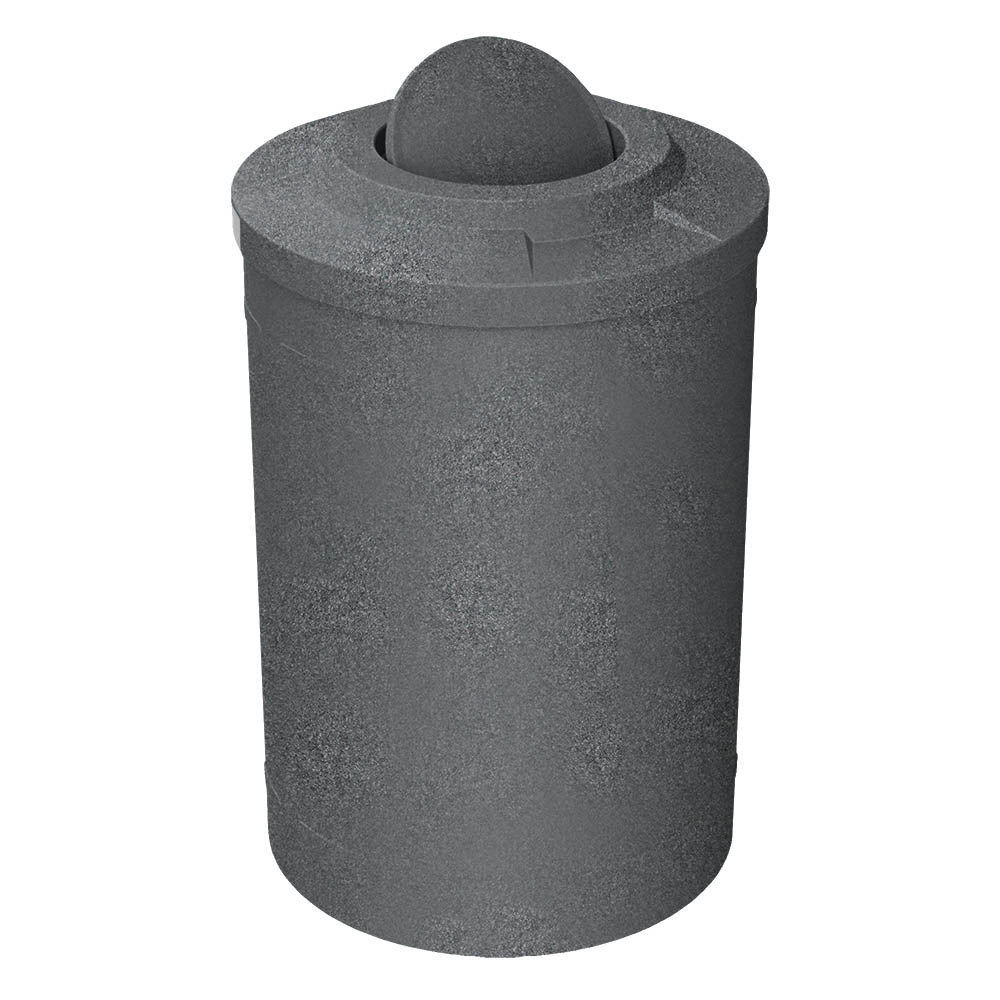 55 Gallon Classic Round | Flat Top with Bug Barrier - Assembly - Brown Granite - Anchorline Supply