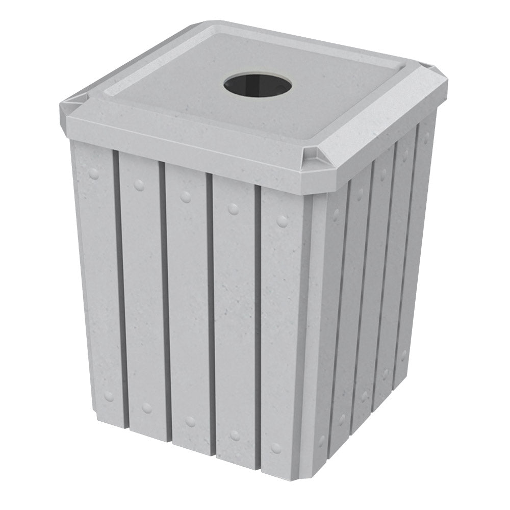 52 Gallon Signature Square | Flat Lid with 5" Hole - Assembly - Red - Anchorline Supply
