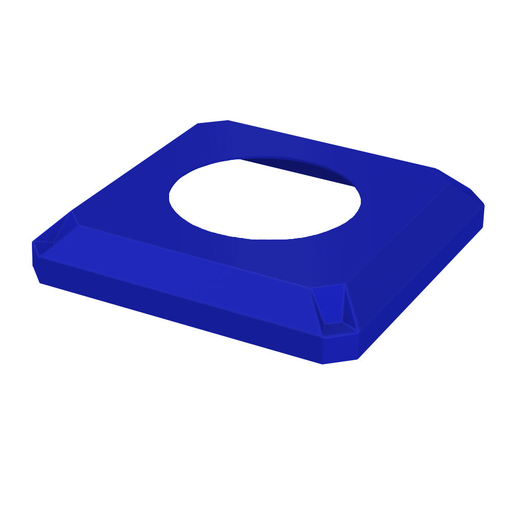 11.5" Recycle Lid (fits 32 gallon square) - Blue - Anchorline Supply