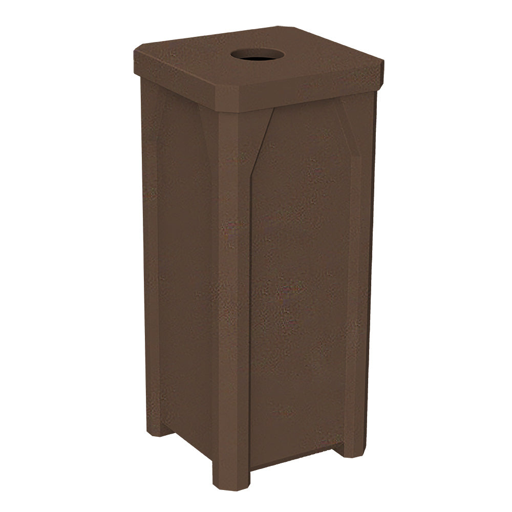 22 Gallon Classic Square | 5" Recycle Lid - Assembly - Dark Granite - Anchorline Supply