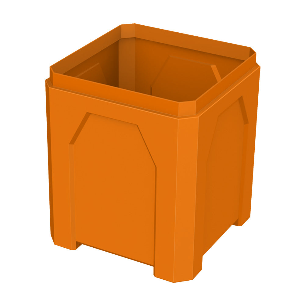 52 Gallon Square Classic Receptacle - Dark Granite - Anchorline Supply