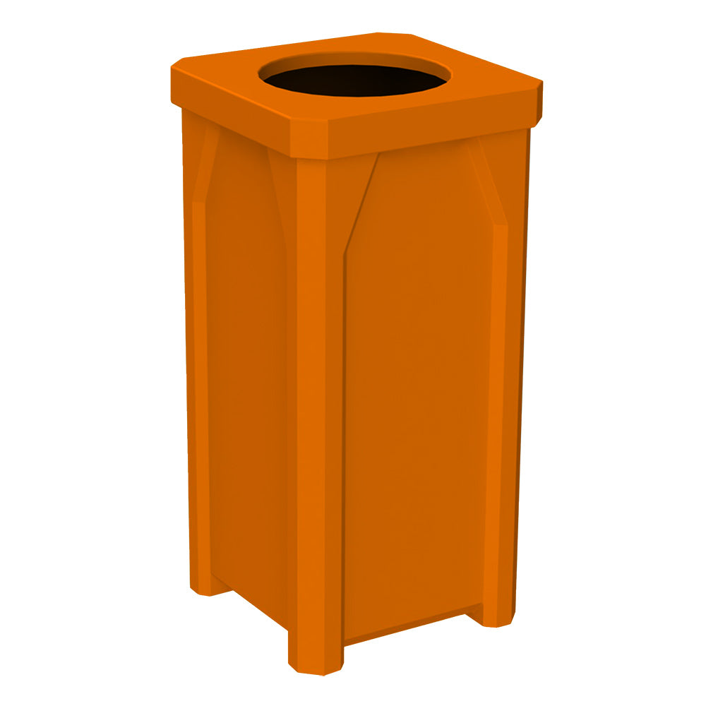 22 Gallon Classic Square | 11.5" Recycle Lid Assembly - Yellow - Anchorline Supply