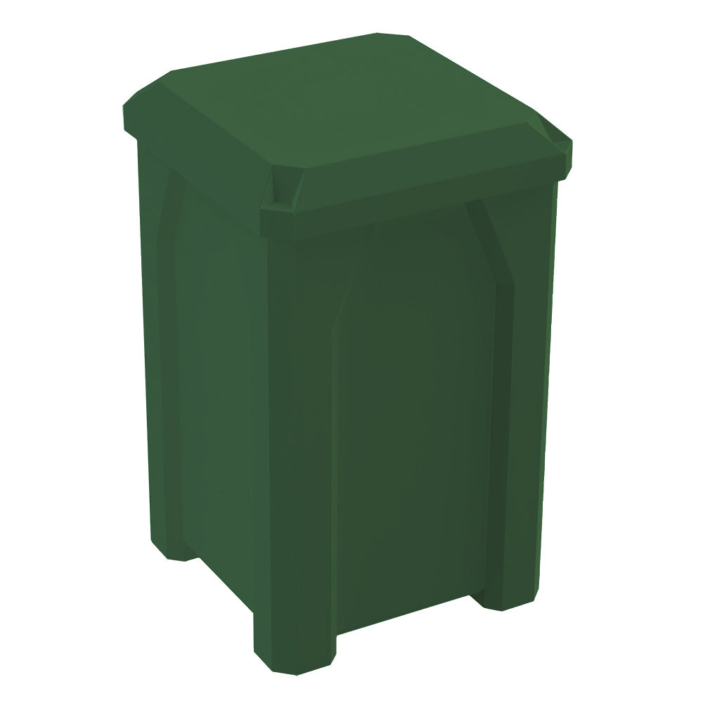 32 Gallon Classic Square | Flat Lid Dust Cover - Assembly - Blue - Anchorline Supply