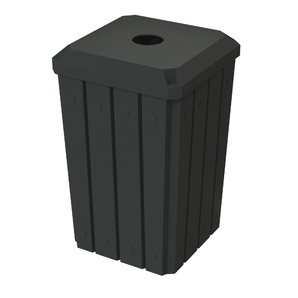 32 Gallon Signature Square | Recycle Lid with 5" Hole - Assembly - Anchorline Supply