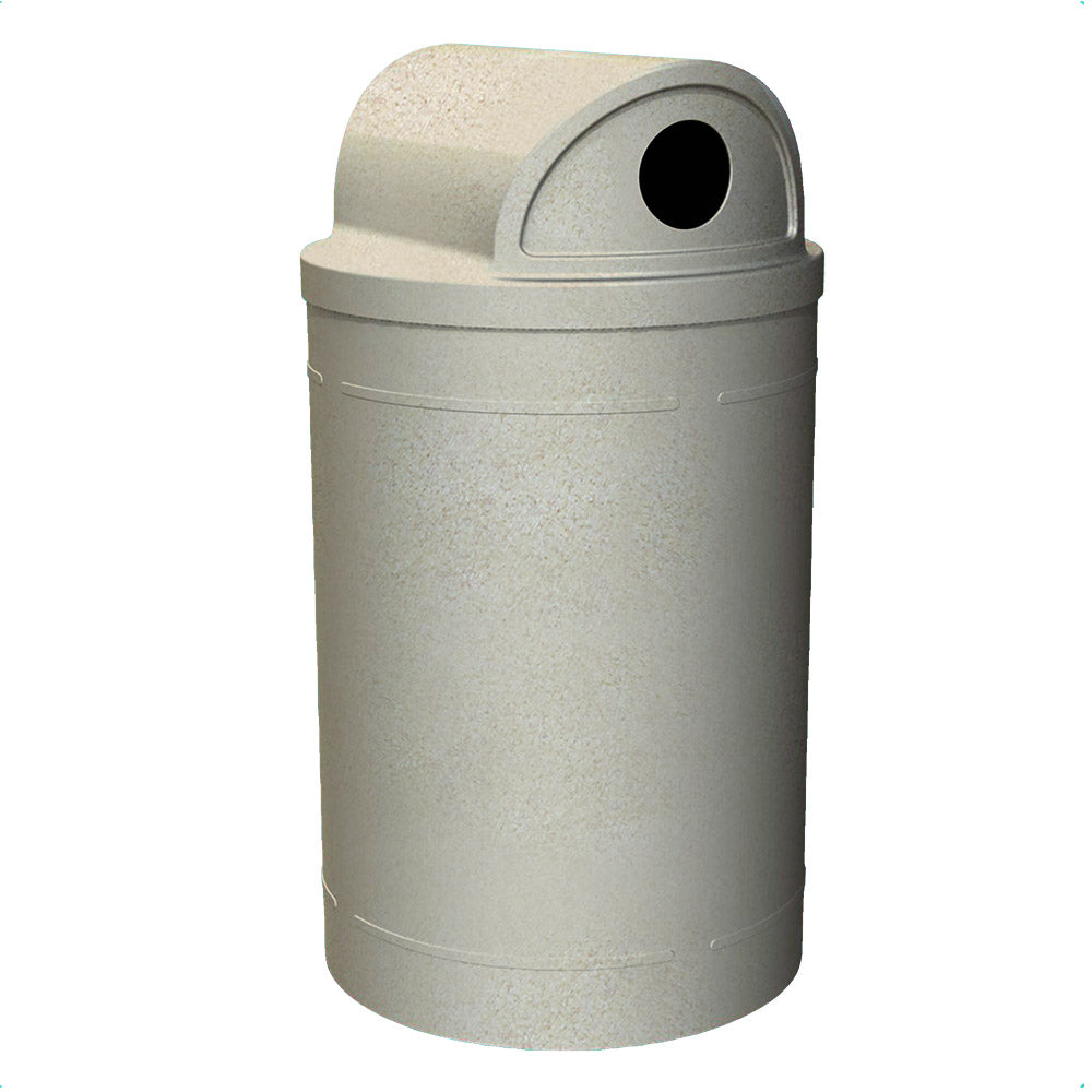 55 Gallon Classic Round | 2-Way with 5" inch holes Top - Assembly - Beige Granite - Anchorline Supply