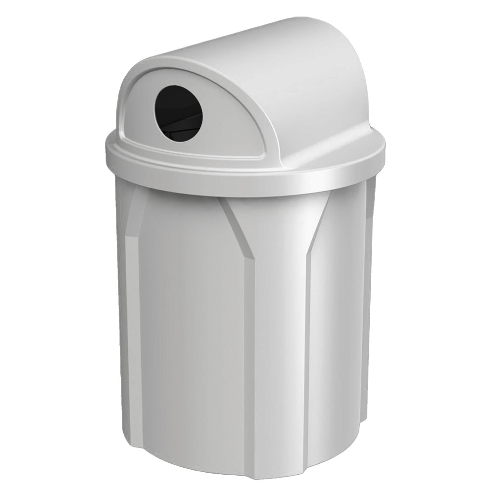 42 Gallon Classic Round | 2-Way 5" Recycle Lid - Assembly - Black - Anchorline Supply