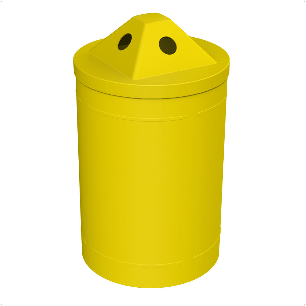 55 Gallon Classic Round | Pyramid with 3.5" holes Top - Assembly - Green - Anchorline Supply