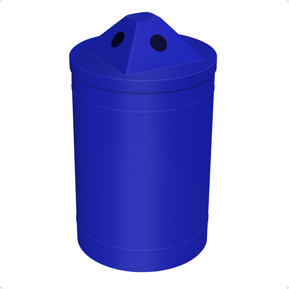 55 Gallon Classic Round | Pyramid with 3.5" holes Top - Assembly - Dark Granite - Anchorline Supply