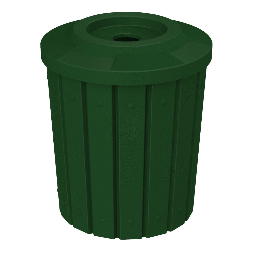 42 Gallon Signature Round | Flat Top with 5" hole - Assembly - Yellow - Anchorline Supply