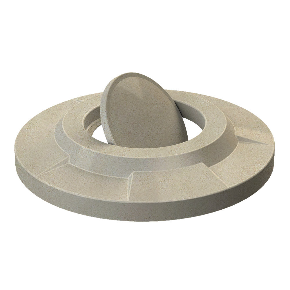 Flat Top with Bug Barrier Lid (fits 42 & 55 gallon round) - Blue - Anchorline Supply