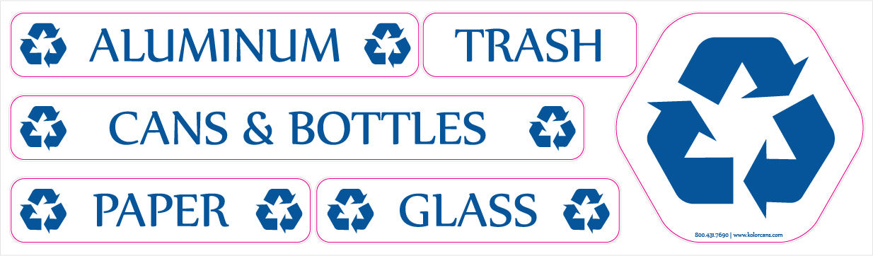 Recycle Decal Set - Default - Anchorline Supply