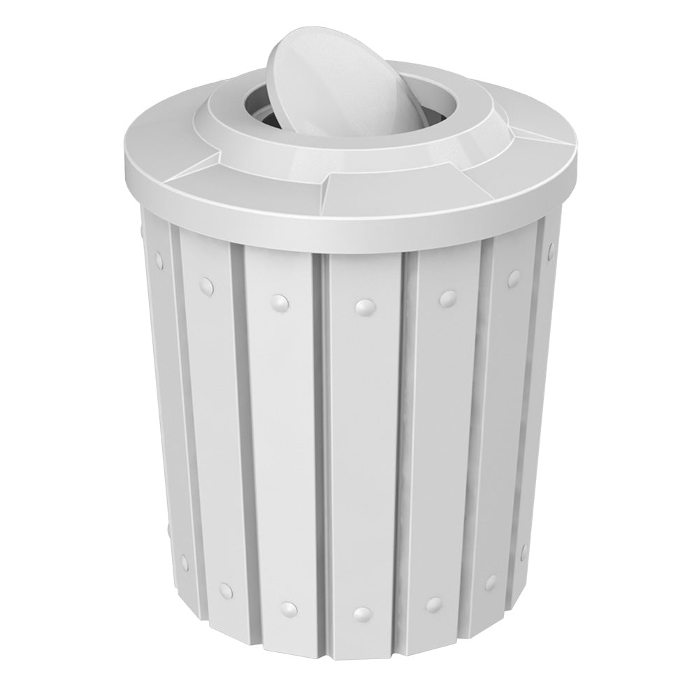 42 Gallon Signature Round | Flat Top with Bug Barrier - Assembly - Orange - Anchorline Supply