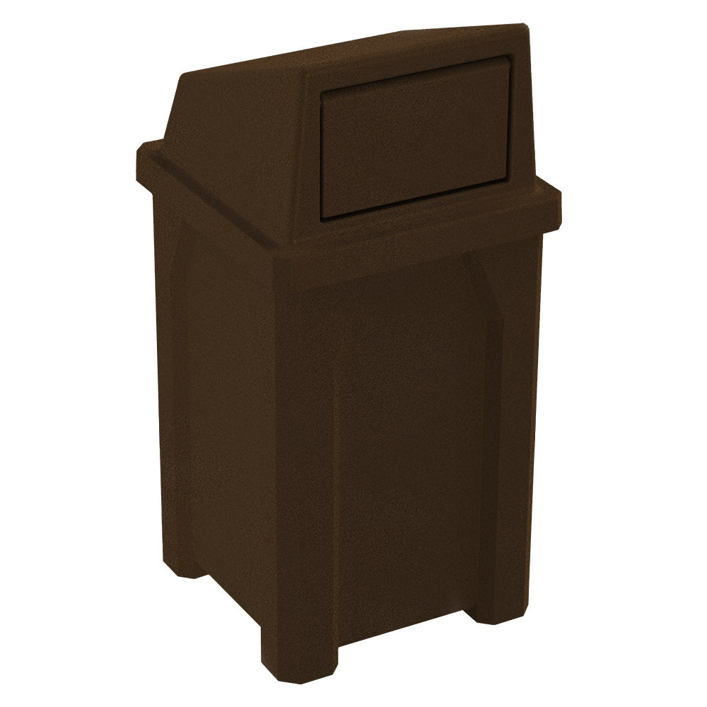 32 Gallon Classic Square | Square Dome Top - Assembly - Dark Granite - Anchorline Supply