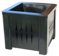 16"Steel Square Planter - Black - Anchorline Supply