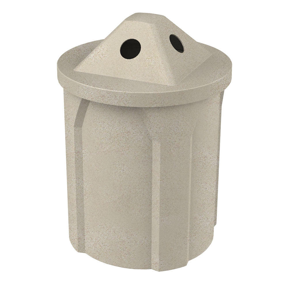 42 Gallon Classic Round | Pyramid Top - Assembly - Beige Granite - Anchorline Supply
