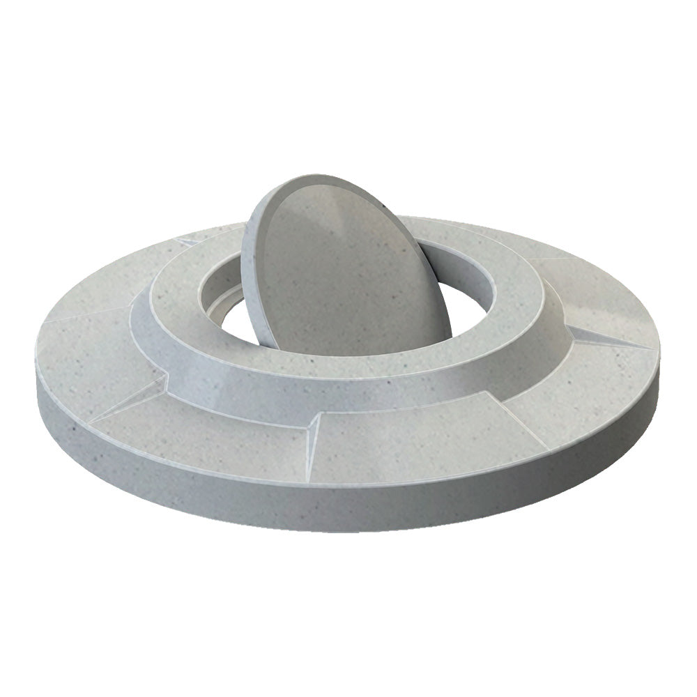 Flat Top with Bug Barrier Lid (fits 42 & 55 gallon round) - White - Anchorline Supply