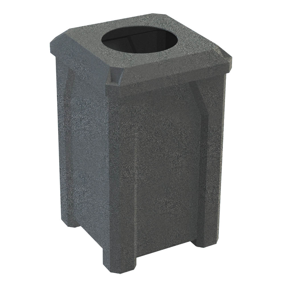 32 Gallon Classic Square | 11.5" Recycle Lid - Assembly - White - Anchorline Supply