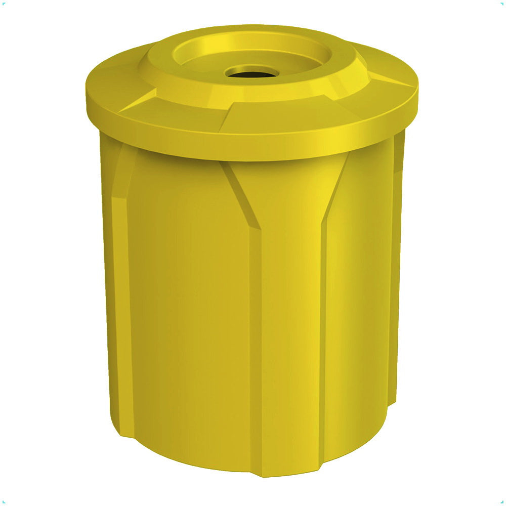42 Gallon Classic Round | Flat Lid with 5" hole - Assembly - Green - Anchorline Supply