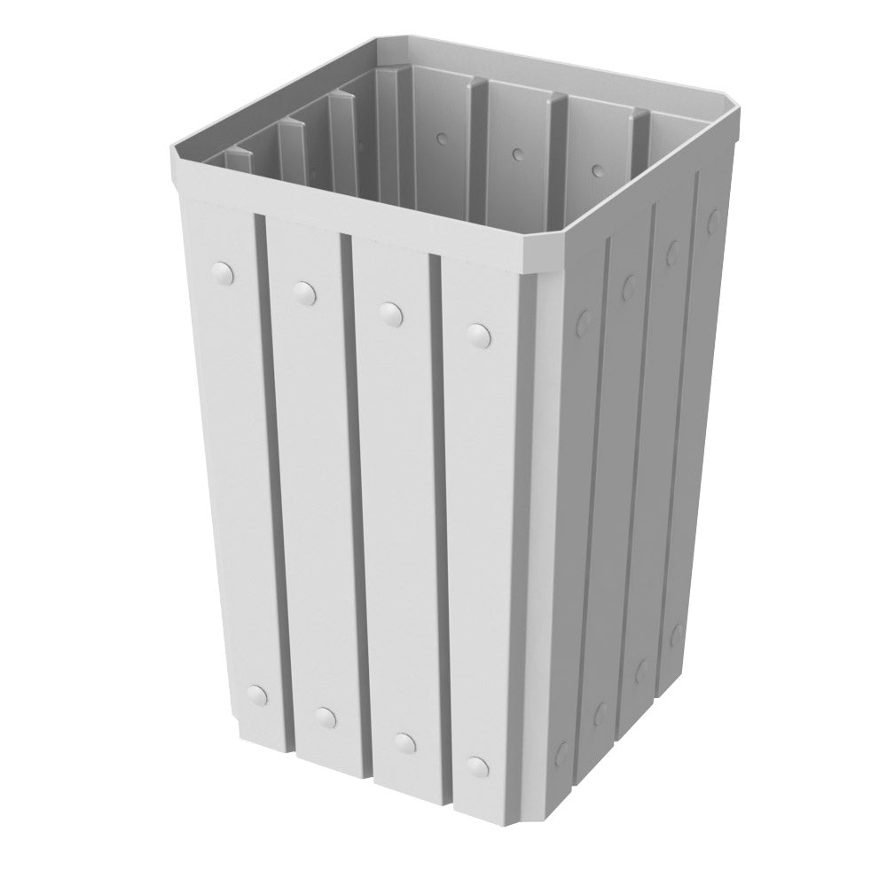 32 Gallon Square Signature Receptacle - Black - Anchorline Supply