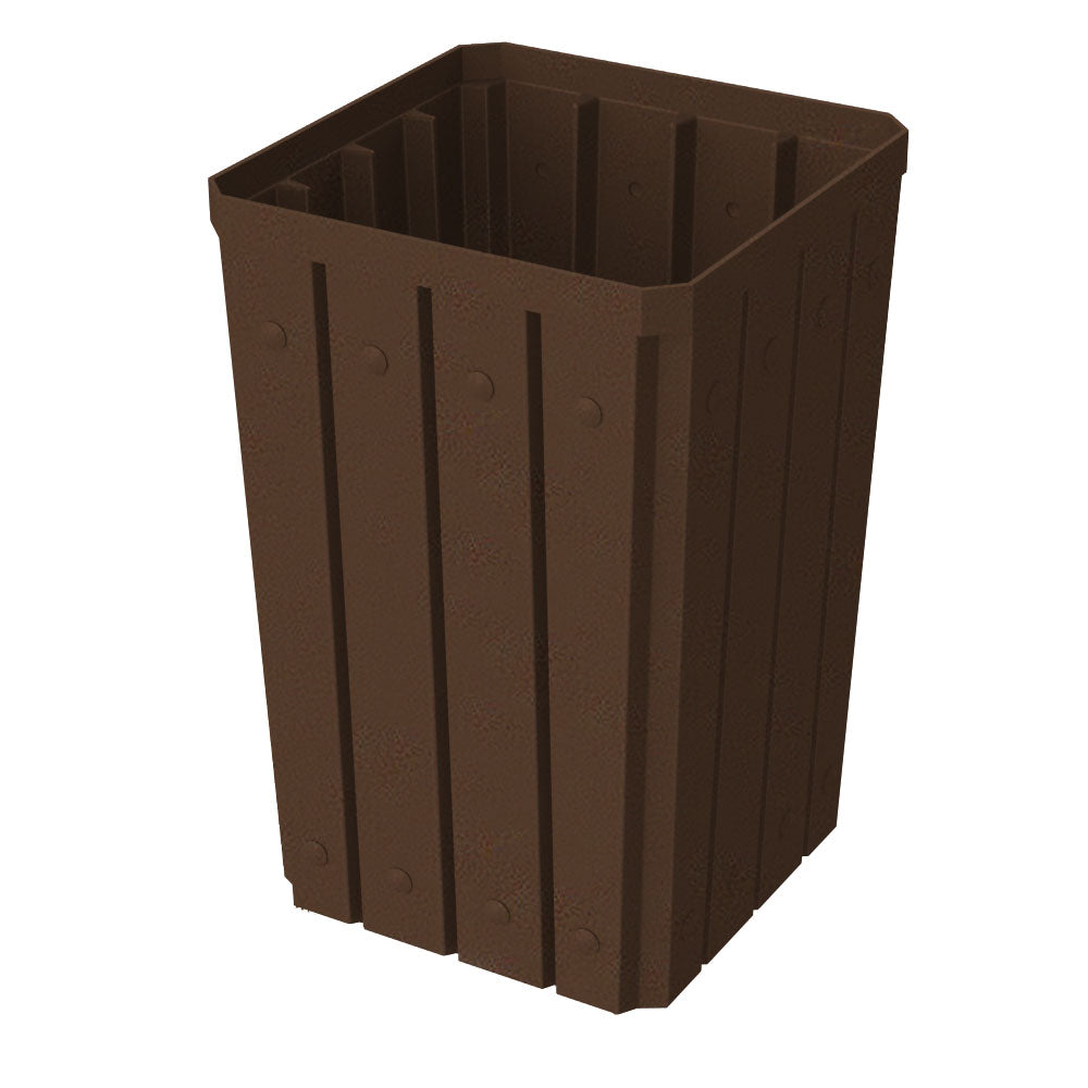 32 Gallon Square Signature Receptacle - Green Granite - Anchorline Supply